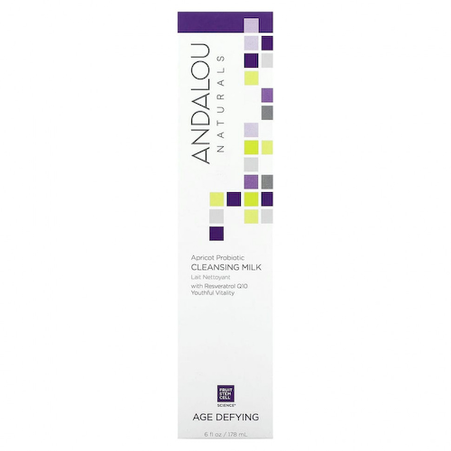 Andalou Naturals, очищающее молочко с абрикосовыми пробиотиками, антивозрастное, 178 мл (6 жидк. унций) #1