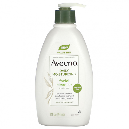 Aveeno, Ежедневное увлажнение, очищающее средство для лица, без отдушек, 354 мл (12 жидк. Унций) #1