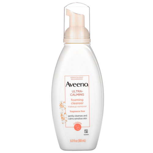 Aveeno, Ультра-успокаивающая пенка для умывания, без отдушек, 180 мл (6,0 жидк. Унции) #1