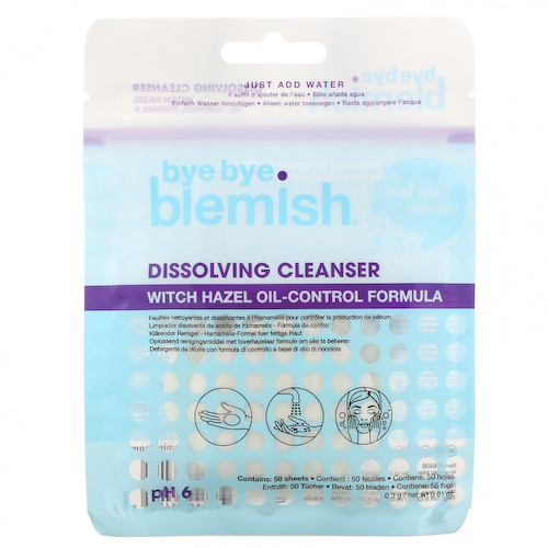 Bye Bye Blemish, Dissolving Cleanser, 50 Sheets, 0.01 oz (0.3 g) #1