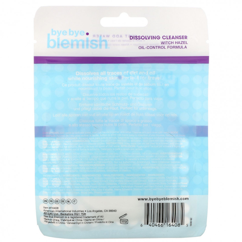 Bye Bye Blemish, Dissolving Cleanser, 50 Sheets, 0.01 oz (0.3 g) #1
