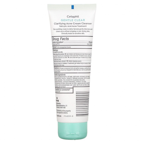 Cetaphil, Gentle Clear, очищающий крем от акне, 124 мл (4,2 жидк. Унции) #1