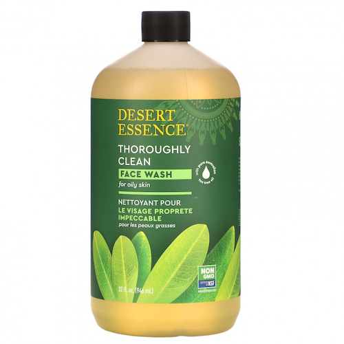 Desert Essence, Средство для глубокого очищения кожи лица, 32 жидких унции (946 мл) #1
