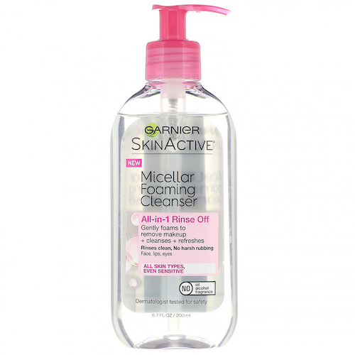 Garnier, SkinActive, мицеллярная очищающая пенка, многоцелевая, легко смывающаяся, для всех типов кожи, 200 мл (6,7 жидк. унции) #1