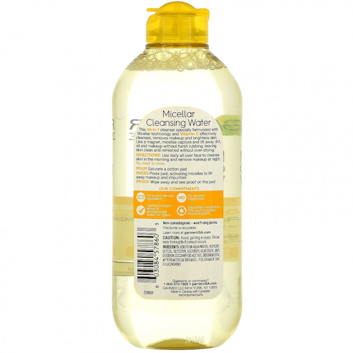Garnier, SkinActive, Мицеллярная очищающая вода с витамином C, 13,5 жидких унций (400 мл) #1