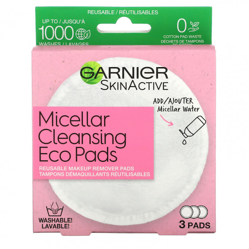 Garnier, SkinActive, мицеллярные очищающие эко-подушечки, 3 шт. #1