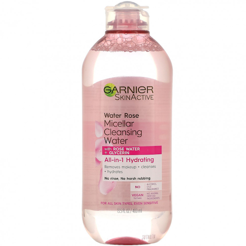 Garnier, SkinActive, Water Rose Micellar Cleansing Water, 13.5 fl oz (400 ml) #1