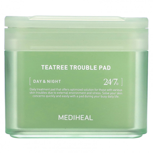 Mediheal, Tea Tree Trouble Pad, 100 таблеток, 100 мл (5,74 жидк. Унции) #1