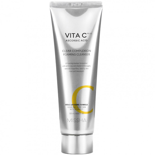 Missha, Vita C Plus Ascorbic Acid, Очищающая пенка для чистки лица, 4,05 жидких унций (120 мл) #1