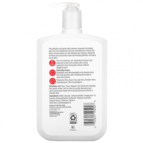 Neutrogena, Ультра мягкое, ежедневное очищающее средство с провитамином B5, без отдушек, 473 мл (16 жидк. Унций) #1