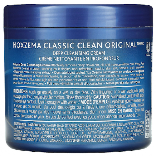 Noxzema, Classic Clean, Оригинальный крем для глубокого очищения, эвкалипт, 12 унций (340 г) #1