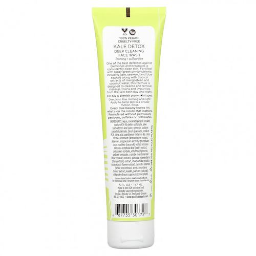 Pacifica, Kale Detox Deep Cleansing Face Wash, 5 fl oz (147 ml) #1