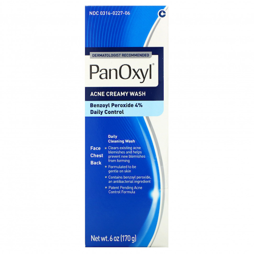 PanOxyl, Крем для умывания от угрей, ежедневный контроль с 4% перекисью бензоила, 6 унций (170 г) #1