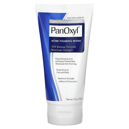 PanOxyl, Пенка для умывания от акне, перекись бензоила 10% максимальной концентрации, 156 г (5,5 унции) #1