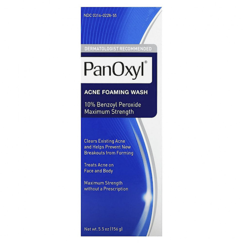 PanOxyl, Пенка для умывания от акне, перекись бензоила 10% максимальной концентрации, 156 г (5,5 унции) #1