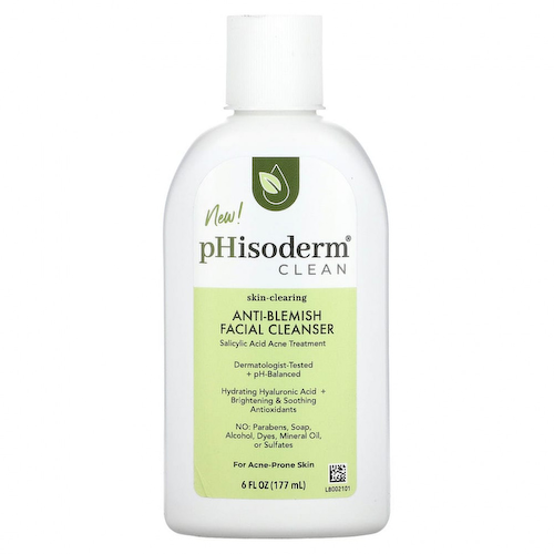 pHisoderm, Clean, очищающее средство против прыщей, для кожи, склонной к акне, 177 мл (6 жидк. Унций) #1