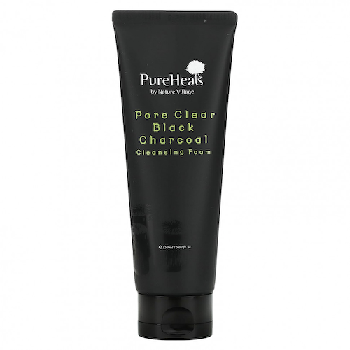 PureHeals, Pore Clear Black Charcoal, очищающая пенка, 150 мл (5,07 жидк. Унции) #1