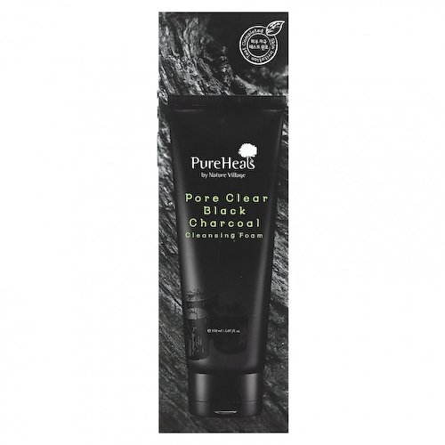 PureHeals, Pore Clear Black Charcoal, очищающая пенка, 150 мл (5,07 жидк. Унции) #1