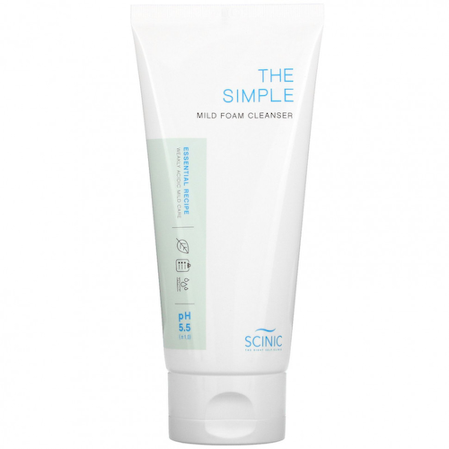 Scinic, Мягкая очищающая пенка Simple, pH 5,5, 120 мл (4,05 жидк. Унции) #1