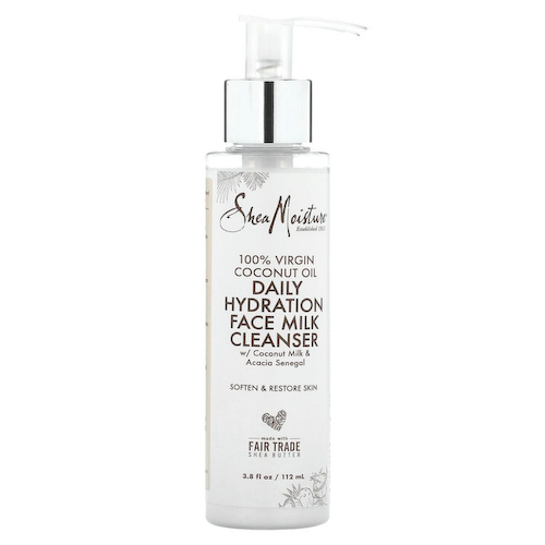 SheaMoisture, 100% кокосовое масло первого отжима, ежедневное увлажняющее очищающее молочко для лица, 112 мл (3,8 жидк. Унции) #1