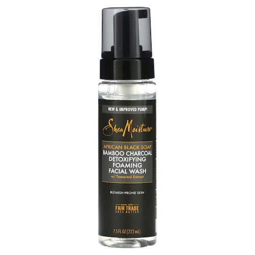 SheaMoisture, African Black Soap, очищающая пенка для умывания с бамбуковым углем и экстрактом тамаринда, 222 мл (7,5 жидк. Унции) #1