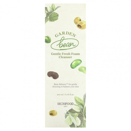 SKINFOOD, Garden Bean, освежающая нежная очищающая пенка, 200 мл (6,76 жидк. Унции) #1