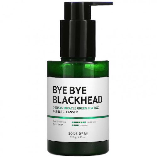 Some By Mi, Bye Bye Blackhead, 30 Days Miracle Green Tea Tox, очищающее средство для пузырей, 120 г (4,23 унции) #1
