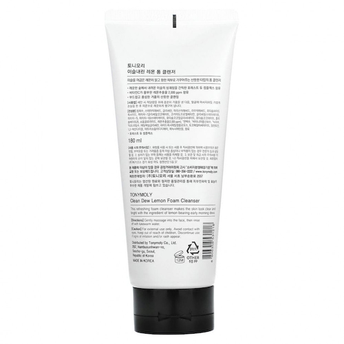 Tony Moly, Clean Dew, очищающая пенка с лимоном, 180 мл #1