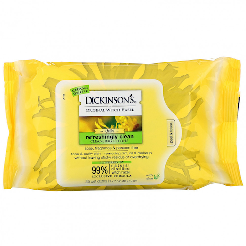 Dickinson Brands, Original Witch Hazel, Refreshingly Clean, очищающие салфетки, 25 влажных салфеток #1