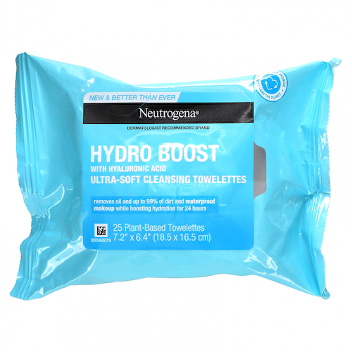 Neutrogena, Hydro Boost с гиалуроновой кислотой, ультрамягкие очищающие салфетки, 25 салфеток на растительной основе #1