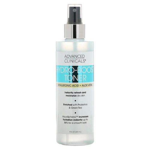 Advanced Clinicals, Hydro-Boost Toner, гиалуроновая кислота и алоэ вера, 237 мл (8 жидк. Унций) #1