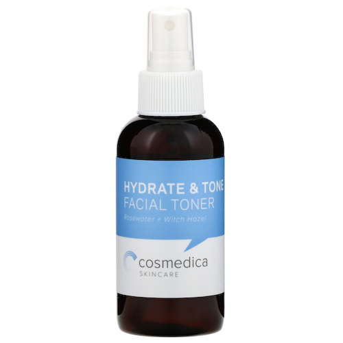 Cosmedica Skincare, Увлажняющий и тонизирующий тоник для лица, розовая вода + гамамелис, 4 унции (120 мл) #1