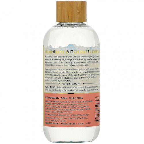 Humphrey's, Witch Hazel, тоник без спирта с грейпфрутом, зарядка, 236 мл (8 жидк. Унций) #1