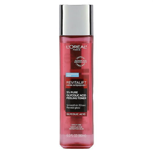 L'Oréal, Revitalift Derm Intensives, пилинг-тоник с 5% чистой гликолевой кислотой, без отдушек, 180 мл (6 жидк. Унций) #1