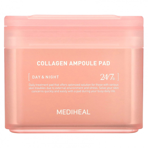 Mediheal, Collagen Ampoule Pad, 100 шт., 170 мл (5,74 жидк. Унции) #1