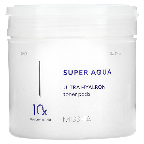 Missha, Super Aqua, тонер в салфетках для ультраувлажнения, 90 шт., 18 г (6,34 унции) #1