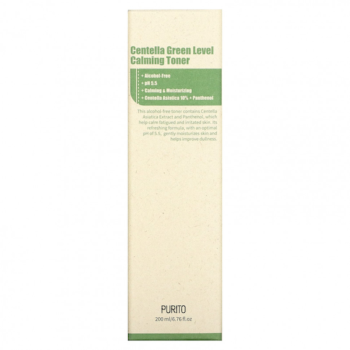 Purito, Успокаивающий тоник Centella Green Level, без спирта, 200 мл (6,76 жидк. Унции) #1