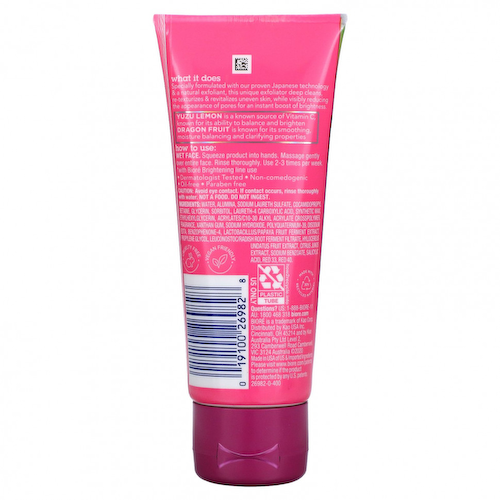 Biore, Осветляющий отшелушивающий скраб, Yuzu Lemon + Dragon Fruit, 3,5 жидких унции (103,5 мл) #1