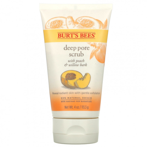 Burt's Bees, Скраб для глубоких пор с персиком и корой ивы, 113,3 г (4 унции) #1