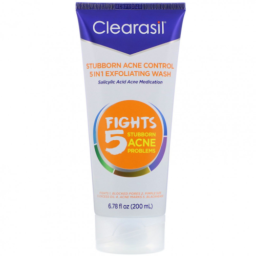 Clearasil, Stubborn Acne Control, отшелушивающее средство 5-в-1, 200 мл (6,78 жидк. унций) #1