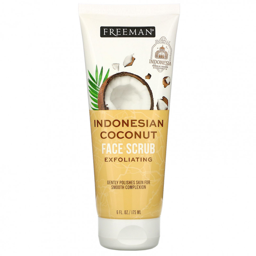Freeman Beauty, Отшелушивающий скраб для лица, индонезийский кокос, 6 жидких унций (175 мл) #1