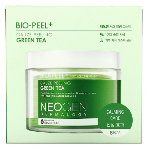 Neogen, Bio-Peel + зеленый чай с марлевым пилингом, 8 подушечек, по 9,5 мл (0,32 жидк. Унции) #1