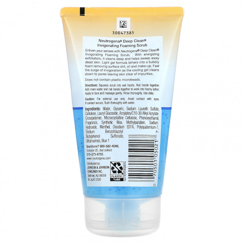 Neutrogena, Deep Clean, бодрящий пенный скраб, 124 мл (4,2 жидк. Унции) #1