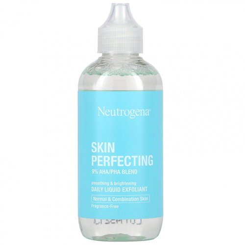 Neutrogena, Skin Perfecting, ежедневный жидкий эксфолиант, для нормальной и комбинированной кожи, без отдушек, 118 мл (4 жидк. Унции) #1