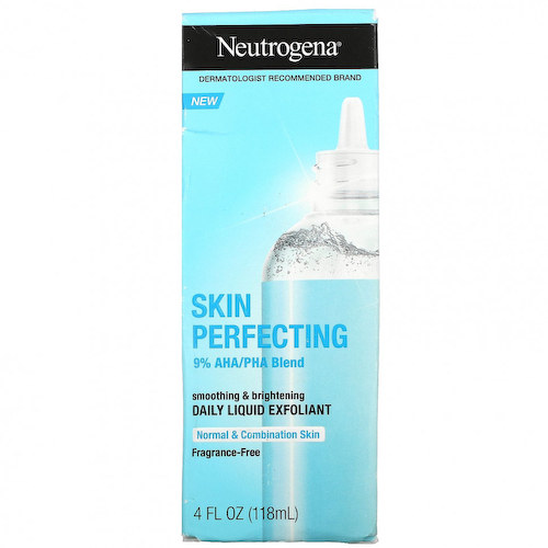 Neutrogena, Skin Perfecting, ежедневный жидкий эксфолиант, для нормальной и комбинированной кожи, без отдушек, 118 мл (4 жидк. Унции) #1
