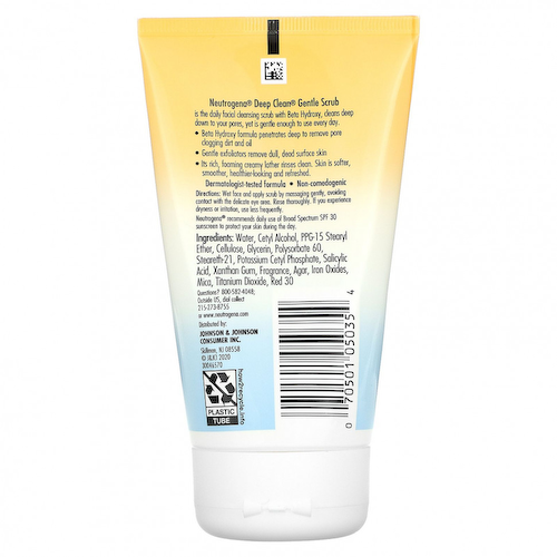 Neutrogena, Скраб мягкого действия Deep Clean, без масла, 4,2 ж. унц. (124 мл) #1