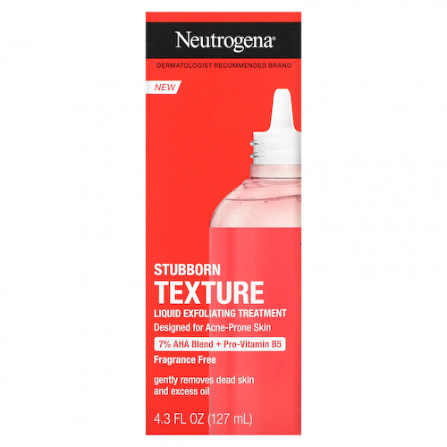 Neutrogena, Stubborn Texture, жидкое отшелушивающее средство, без отдушек, 127 мл (4,3 жидк. Унции) #1