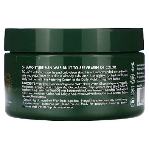 SheaMoisture, Ежедневные отшелушивающие салфетки для мужчин, 30 шт. #1