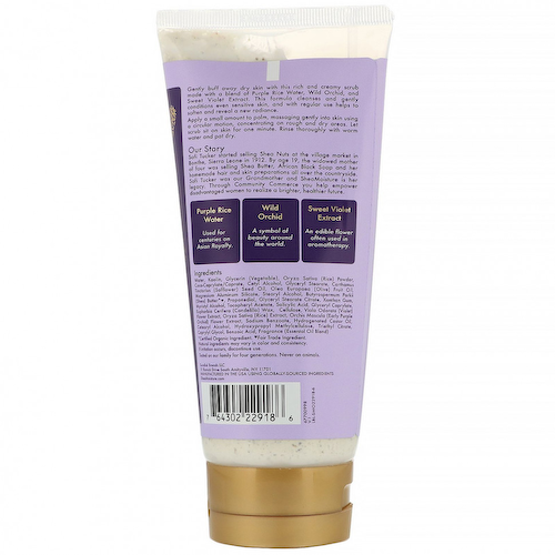 SheaMoisture, Purple Rice Water, Бархатный рисовый скраб для кожи, 6 жидких унций (177 мл) #1