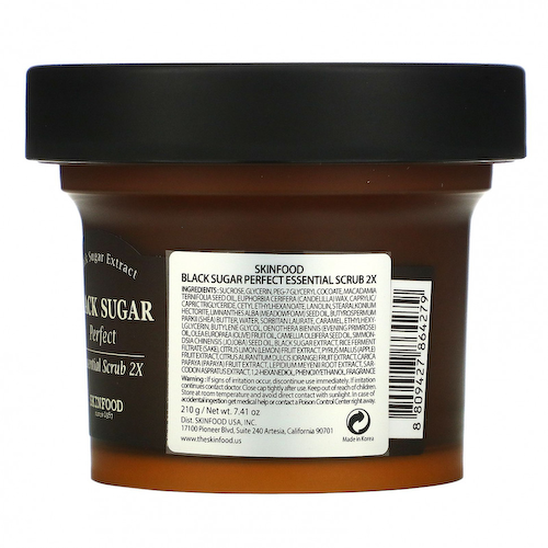 Skinfood, Black Sugar Perfect Essential Scrub 2X, 7.41 oz (210 g) #1